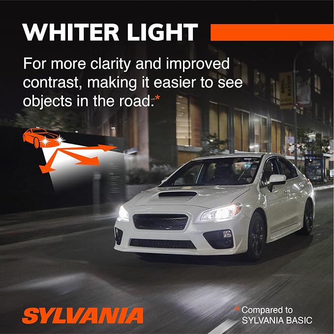 SYLVANIA - H11 SilverStar Ultra - High Performance Halogen Headlight Bulb, High Beam, Low Beam and Fog Replacement Bulb, Brightest Down Road with Whiter Light, Tri-Band Technology (Contains 2 Bulbs)