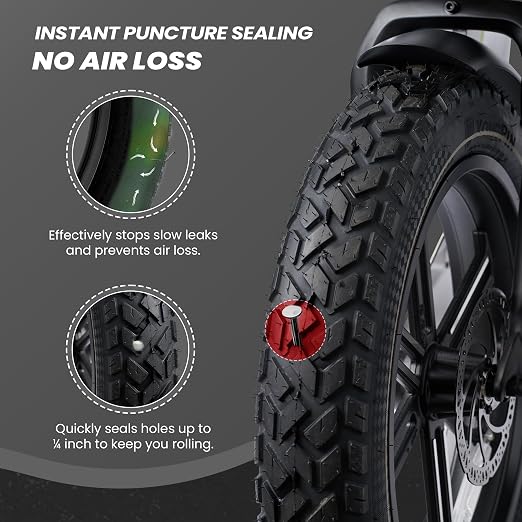 HEB Allscape Tire and Tube Sealant Puncture Repair Sealant, 2-in-1, Premium, Prevent and Repair, Suitable for Bike Tires and Tubes, Eco-Friendly, 13oz Bottle