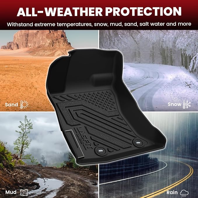 LASFIT Floor Mats & Cargo Mat Fits for Subaru Crosstrek 2018-2023(Not Hybrid) & Impreza Hatchback 2017-2023, All Weather TPE Custom Fit Easy Clean Durable Car Mats for Crosstrek & Impreza Floor Liners