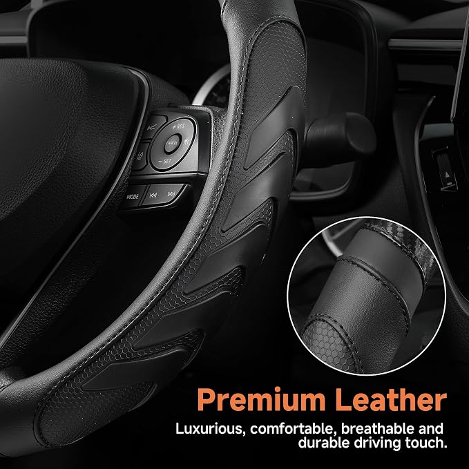 West Llama Car Steering Wheel Cover for Truck, Sporty Anti-Slip, 15.5-16 Inch