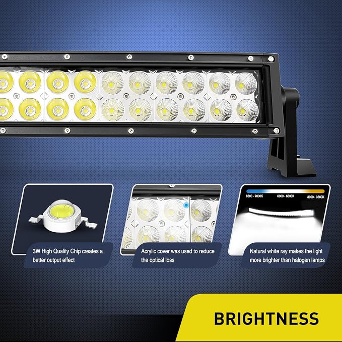 LED Light Bar Nilight 42Inch 240W Curved LED Work Light Spot Flood Combo LED Lights Led Bar Driving Fog Lights Jeep Off Road Lights, 2 Years Warranty