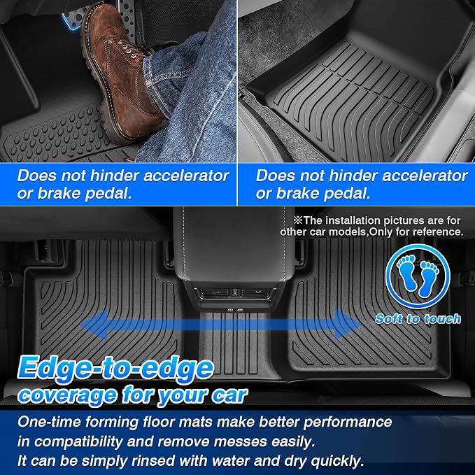 Cartist Floor Mats Compatible with Spark Accessories All Weather Floor Mat for 2016-2022 Chevy Chevrolet Spark Carpet Protection 3D TPE (Not Fit Spark EV)