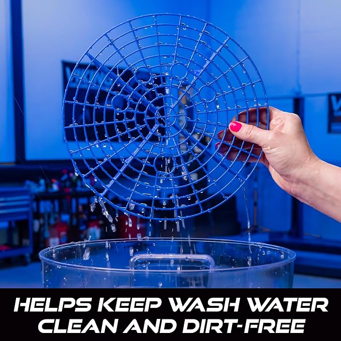 VIKING Automotive Bucket Insert Grit Trap for Car Wash and Detail Kits, Helps Remove Dirt and Debris from Microfiber, Mitts, Cloths, and Sponges, Blue