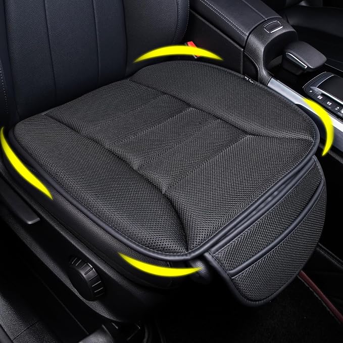 Lofty Aim Car Seat Cushion for Driving, Memory Foam Driver Seat Cushion | Car Seat Cushion for Long Driving, Automotive Seat Cushion for Pain Relief, Car Seat Pillow Fits Vehicles, Office, 4D Black