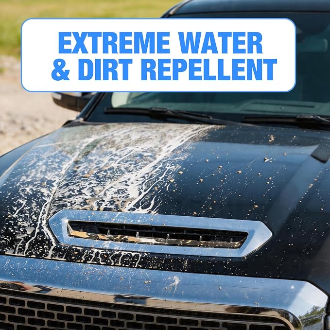 Waterless Car Wash Spray: Ceramic Shine for Cars Trucks and SUVs, 16.9 oz | Ceramic Coating + Quick Detailer Cleans And Shines Paint Glass And Wheels Without Pre-Washing For Hydrophobic Protection.