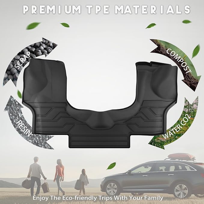 KARPAL Floor Mats for 2015-2025 2026 Chevrolet Express Van & GMC Savana Van 1500/2500/3500 Front Row, All-Weather TPE Custom Fit Floor Liners Car Accessories
