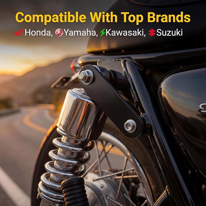 Motorcycle Turn Signal Relocate Brackets Black 2 Pack for Harley | Sturdy Shock Resistant Metal, Easy Relocate Mount, Fit Harley Bobber Cafe Racer Old School Motorbike