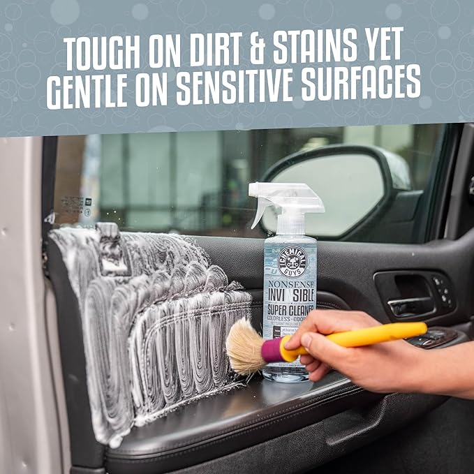 Chemical Guys Nonsense Colorless & Odorless All Surface Cleaner - Clear, Safe for Vinyl, Rubber, Plastic, Carpet, and Upholstery, pH Balanced, Residue-Free, Unscented, 32 oz Spray | Colorless, odorless, residue-free cleaner lifts dirt from vinyl, rubbe...