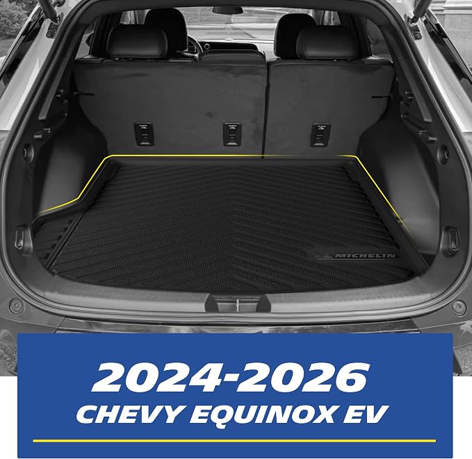 Michelin Vehicle Mats for 2024-2026 Chevy Equinox EV | Not Fit Gas, All-Weather TPE Custom Fit Liner, Premier