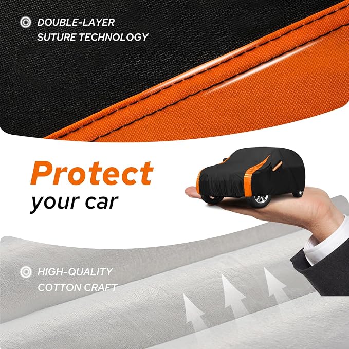 10-Layer Compatible with Mercedes-Benz GLC Car Cover Waterproof All Weather for Automobiles, Outdoor Full Exterior Covers Soft Cotton Lining Rain Snow UV with Door Zipper, Fit for 2016-2025