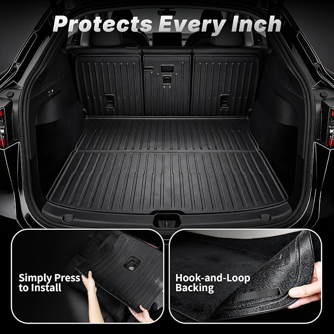OEDRO Tesla Model Y Juniper Floor Mats 2025 2026 Custom Fit All-Weather TPE Model Y Performance/Premium Back Seat Protector, Cargo Liner, Trunk & Interior Model Y Accessories