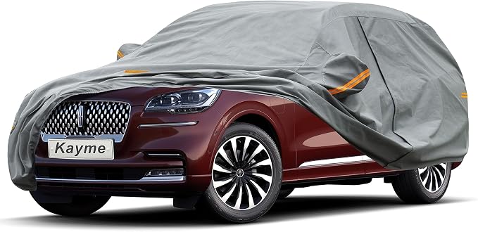 Kayme Heavy Duty SUV Car Cover Custom Fit Lincoln Aviator (2003-2025) Waterproof All Weather for Automobiles, Full Exterior Covers Sun Rain UV Protection.（Deliver About 3-10 Days）