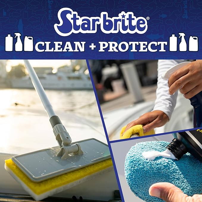 STAR BRITE Ultimate Vinyl Guard - Spray on Protection & Shine - Prevent Fading & Cracking - for Vinyl, Leather, Plastic & Rubber - 32 OZ (095932)