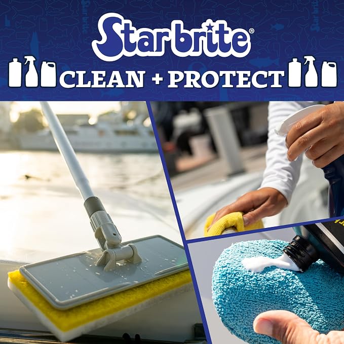 STAR BRITE Ultimate Boat Guard Speed Detailer & Protectant Spray - High-Gloss UV Protection for Marine Surfaces, Easy Spray On Wipe Off Formula