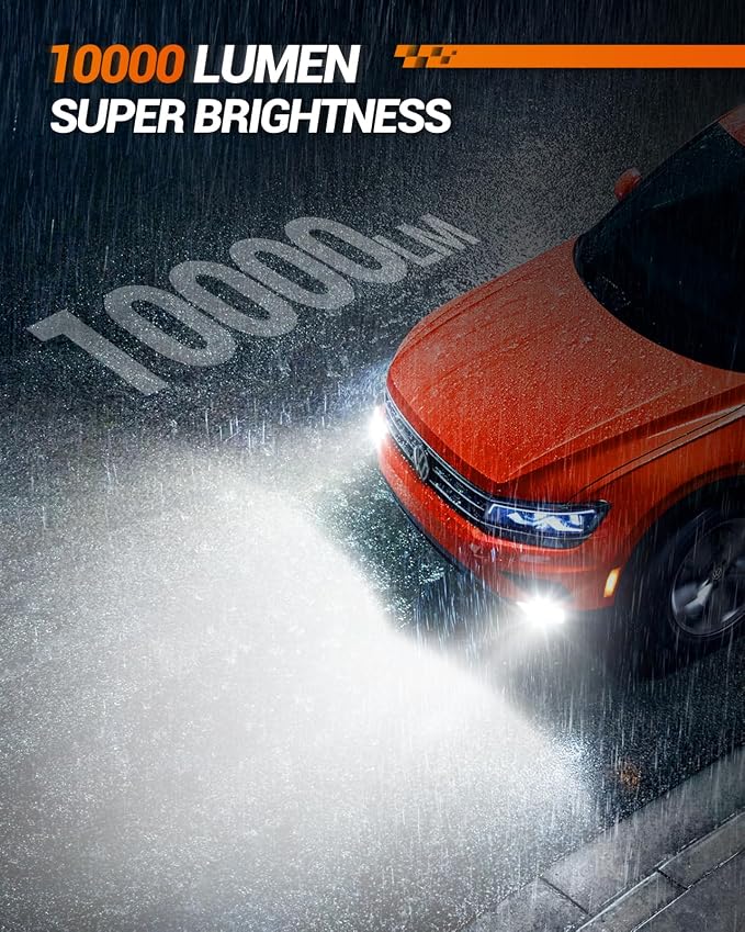 SEALIGHT H16 H11 H8 LED Fog Lights, 10000 LM 6500 K Cool White H8 Fog lamp Lights or Daytime Running Lamp, Pack of 2