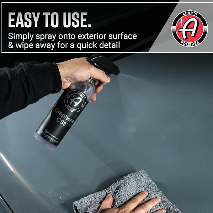 Adam’s Graphene CS3 Gallon - 3-in-1 Graphene Waterless Wash, Ceramic Detail Spray & Spray Coating, High Gloss, Streak-Free Shine & 90-Day Protection for Cars, RVs, Boats & Motorcycles