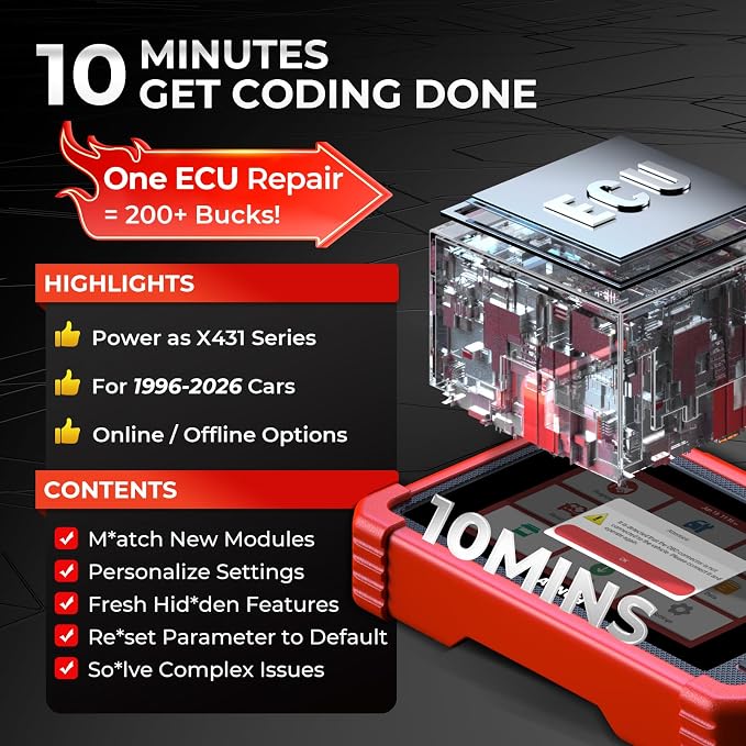 Launch X431 CRP919X OBD2 Scanner, 2026 US Ver. ECU Coding Car Scanner, Bidirectional Scan Tool, CANFD/DOIP, FCA Autoauth, 35+ Service,10.0 OS As X431, 4000+ Active Test,OE All System Diagnostic Tool