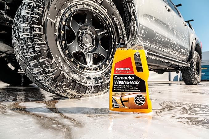 Mothers California Gold Carnauba Wash & Wax, 64 oz. (05674) | Cleans, Shines & Protects, Gentle, pH Balanced, Ultra-Sudsy, Spot-Free, Brilliant Finish, Won't Strip Wax or Ceramic