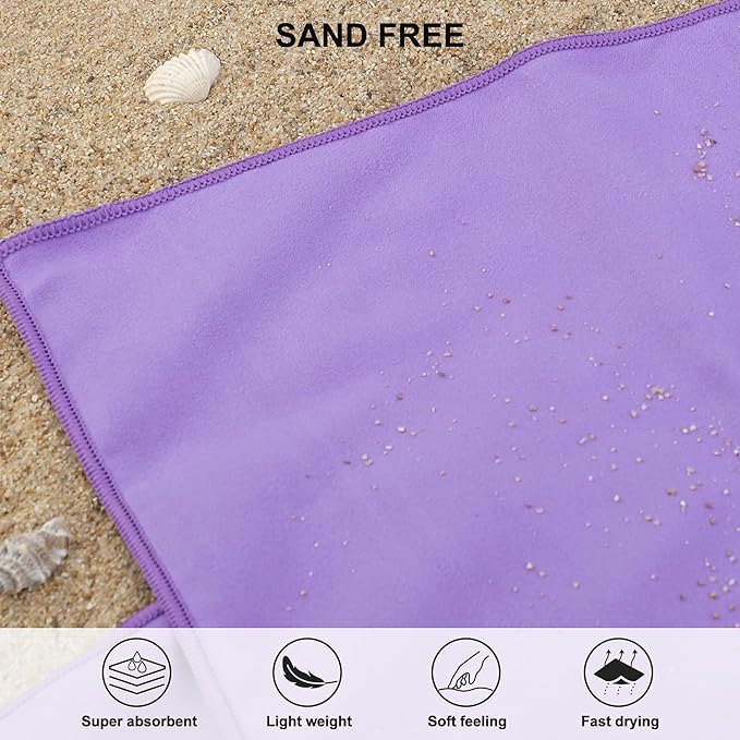 Rainleaf Microfiber Towel Quick Dry Camping & Travel & Gym Towel. Compact | Super Absorbent, Lightweight, Fast Drying. Suitable for Beach, Bath, Backpacking, Hiking, Swim.