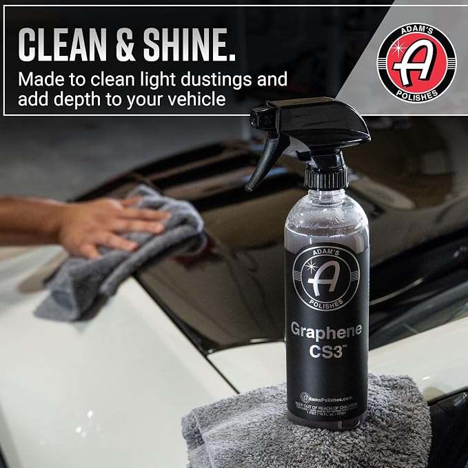 Adam’s Graphene CS3 Gallon - 3-in-1 Graphene Waterless Wash, Ceramic Detail Spray & Spray Coating, High Gloss, Streak-Free Shine & 90-Day Protection for Cars, RVs, Boats & Motorcycles
