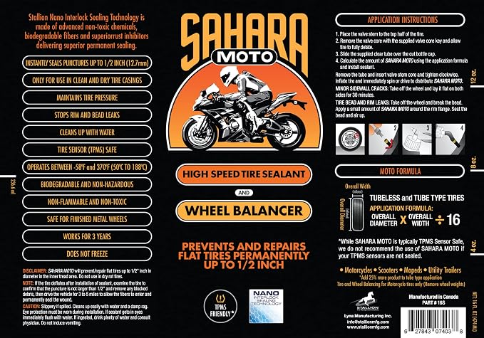 High Speed Tire Sealant and Wheel Balancer 16 oz liquid