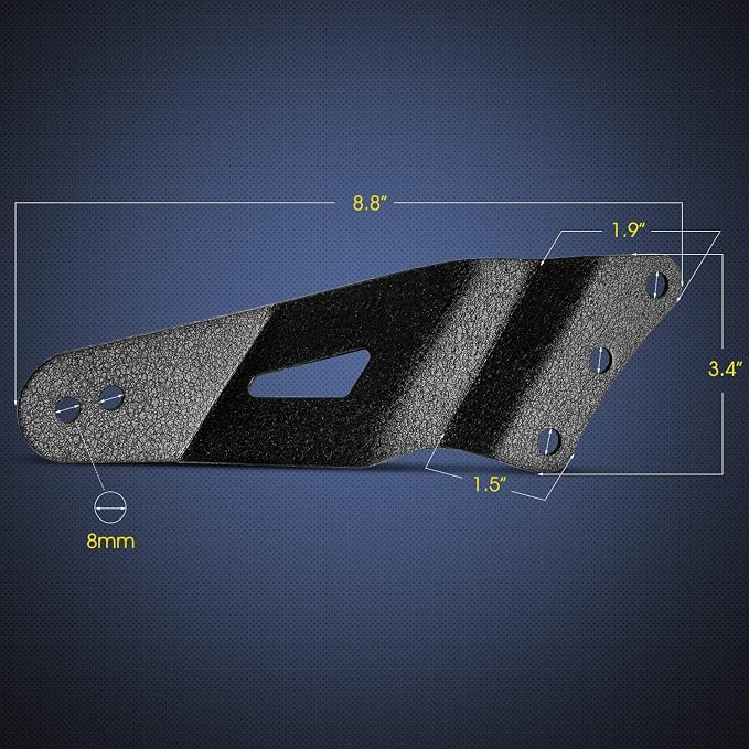 Nilight 90031B 2PCS 52” Curved LED Light Bar Bracket at Upper Windshield Roof Cab for 99-06 Chevy Silverado Suburban Avalanche Tahoe & GMC Yukon Sierra