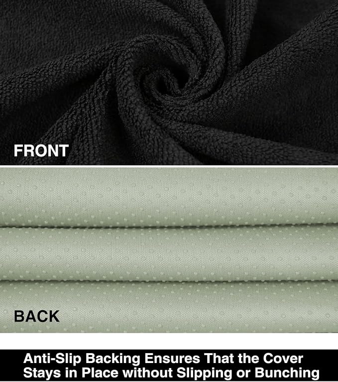 VSHIELD Waterproof Towel Car Seat Cover, Sweatproof Non-Slip Seat Protector, Universal Fit for Front Bucket or Rear Bench Seat of Cars, SUVs, Vans, Trucks, Compatible with Airbags and Armrests