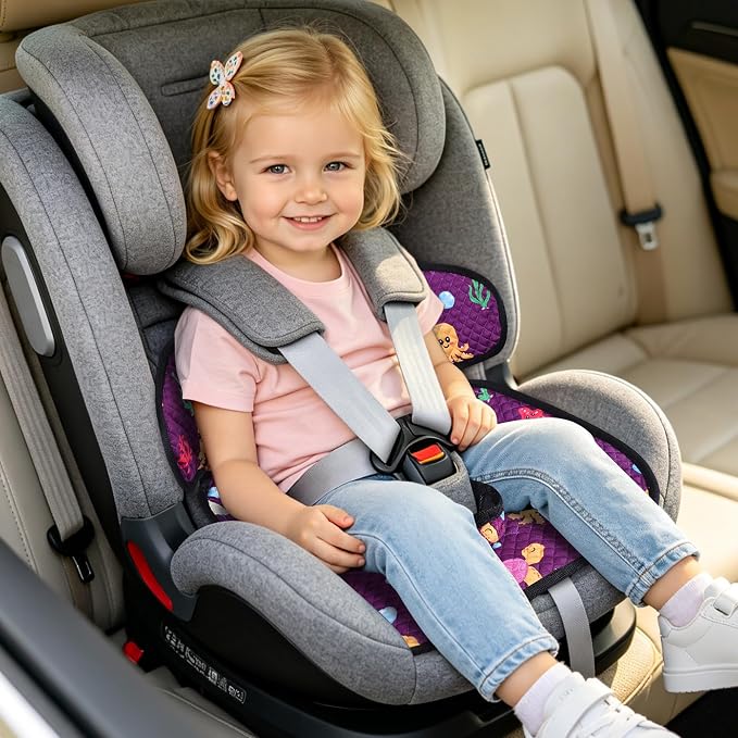Piddle Pad Car Seat Liner, Waterproof Soft Car Seat Protector for Potty Training, (Purple Ocean)