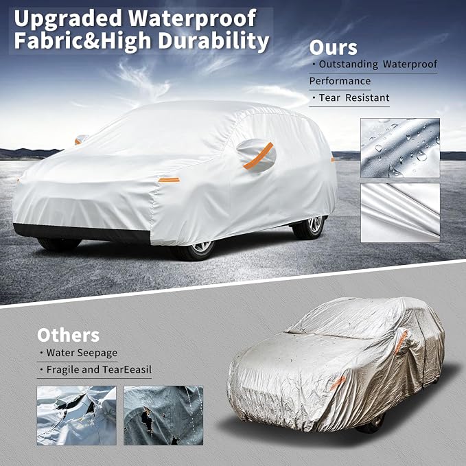 GUNHYI Car Cover Custom Fit Audi Q8 (2018-2026) Waterproof for Automobiles, Oxford Sun Rain Dust Snow Protection (Ships from US Warehouse, Delivery 3-8 Days)