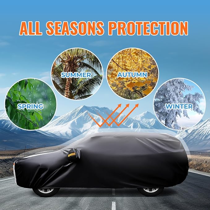 Subaru CrossTrek Car Cover 100% Waterproof All Weather, Gift with Towel, 10 Layers SUV Car Cover Custom Fit 2013-2026 CrossTrek, Outdoor Covers Rain Sun UV Protection with Door Zipper.
