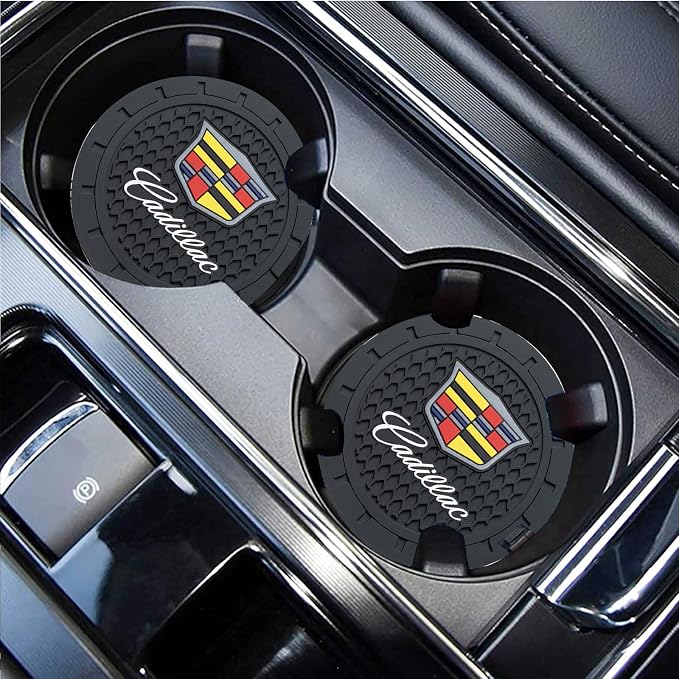 Car Cup Holder Coaster for Cadillac Cupholder Coaster Interior Accessories 2.75in 2Pack