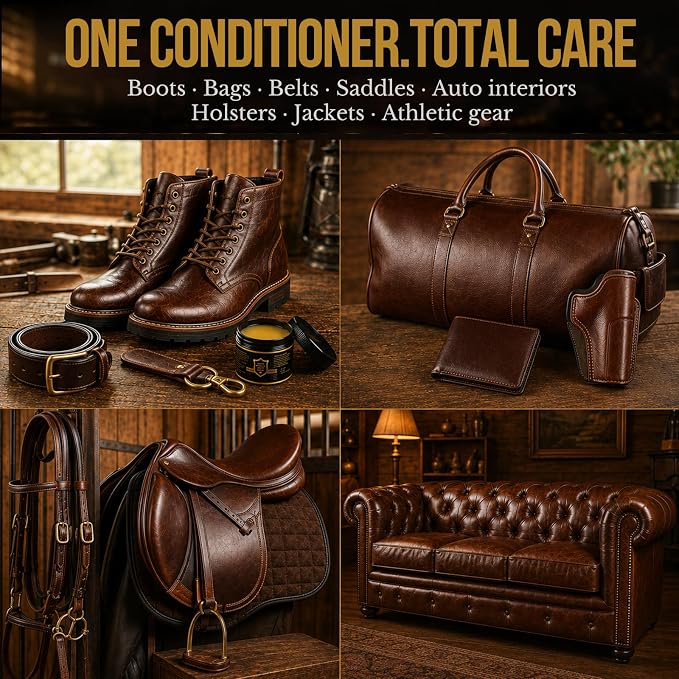 Leather Conditioner for Couch: Restores Shine, Softness, Protects | Salve Furniture Deeply Nourishes Restores Shine for Handbags, Purses, Car Seats, Boots, Saddles and Bags