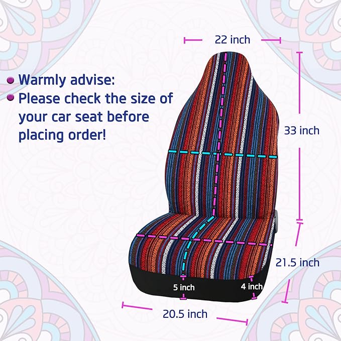 uxcell Universal Car SUV Automotive Front Bucket Seat Cover Pad 1 Pcs