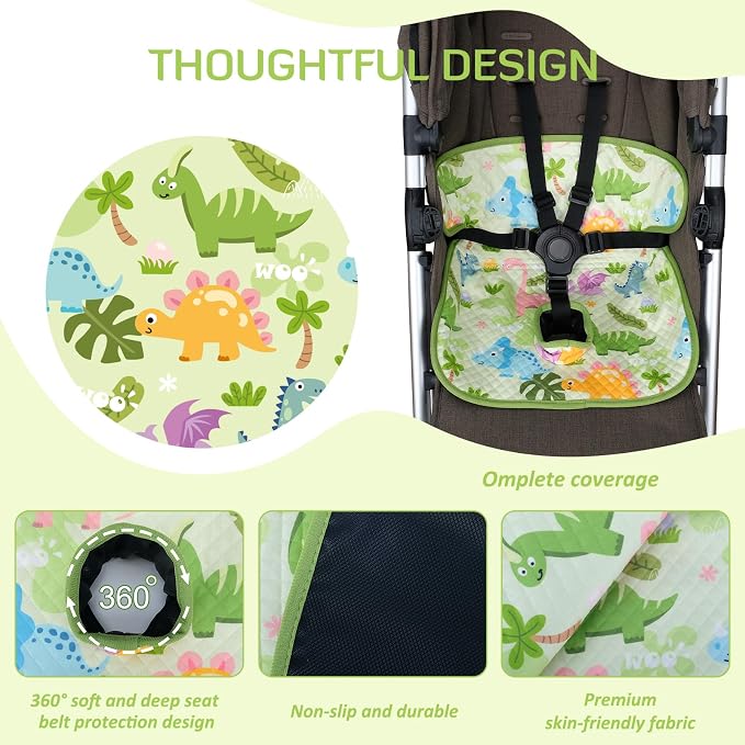 INFANZIA Dry Seat,Car Seat Protector Waterproof Carseat Liner Potty Training Toddlers, Baby and Infants, Piddle Pad for Carseats Strollers (Green, 2 Packs