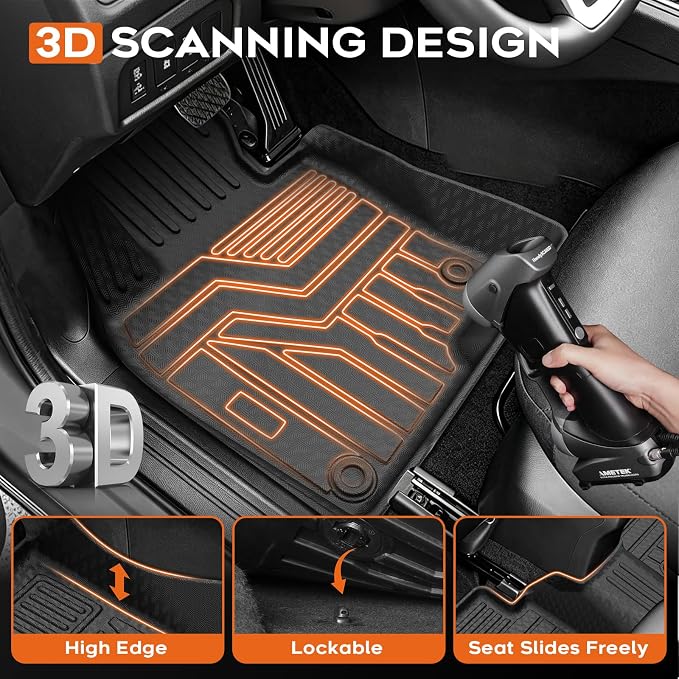 Mixsuper CX-5 Floor mats-Floor mat for Mazda CX-5 2017 2018 2019 2020 2021 2022 2023 2024 2025,All Weather TPE Rubber Floor Liners Protection for CX-5 Accessories,2 Row Anti-Slip Car Mats, Black