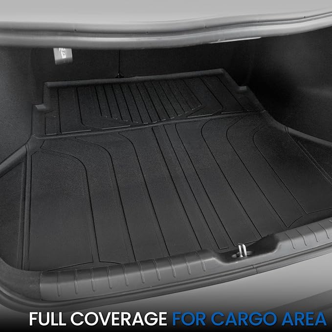Floor Mats Set for 2025-2026 Kia K4 Sedan, All Weather TPE Floor Liners Trunk Mat Cargo Liner Door Sill Guards Accessories