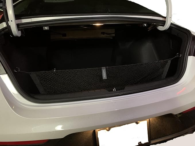 Envelope Style Automotive Elastic Trunk Mesh Cargo Net for Kia K5 LX LXS GT-Line EX 2021-2025 - Premium Trunk Organizer and Storage - Luggage Net for Sedan - Best Car Organizer for Kia K5
