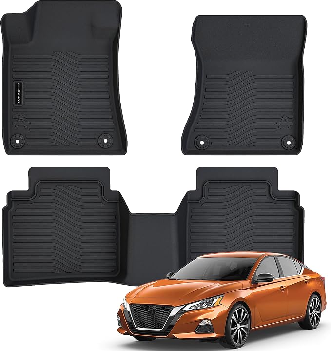 All Weather Floor Mat Fit for Nissan Altima 2019-2025 2026 S/SV/SR/SL/Platinum All Model TPE Liners Altima Accessories All Season Guard Odorless Anti-Slip Liner Black