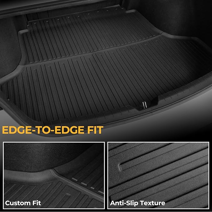 Floor Mats for Kia K5 2021-2026/Hyundai Sonata Gas 2020-2026, All Weather Floor Mats Trunk Cargo Liner Accessories, Full Coverage Set (Fit FWD Models)