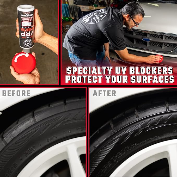 Chemical Guys, VRP Vinyl, Rubber & Plastic Dressing, Dry to Touch, 1 Gallon | Satin shine on tires, trim, dashboards and weatherstripping, non-greasy and dry to the touch, indoors or out
