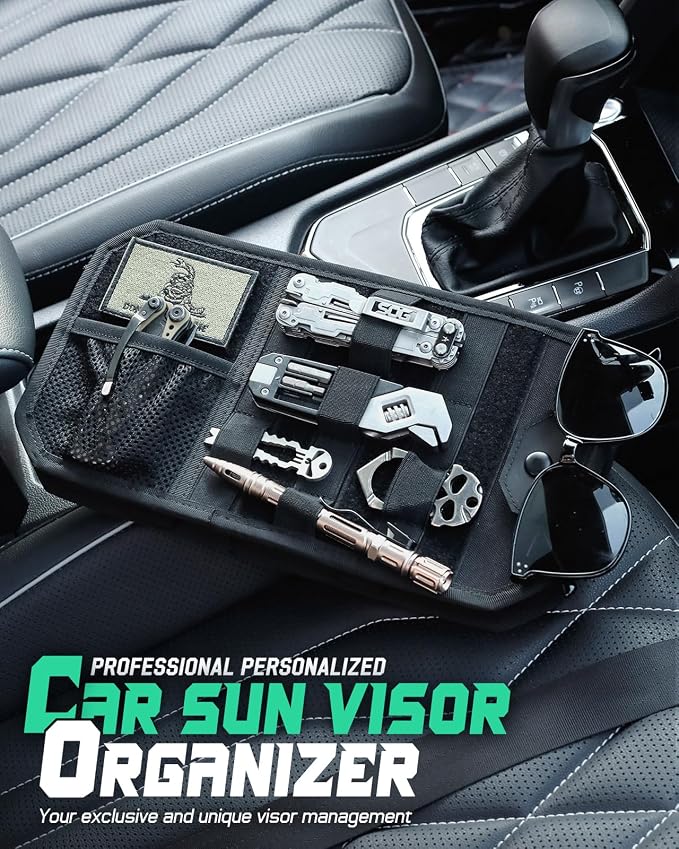 LIVANS Tactical Car Sun Visor Organizer, Fit Cars Trucks SUV Jeeps Patrols | Livans Tactical Car Sun Visor Organizer, Fit Cars Trucks Suv Jeeps Patrols