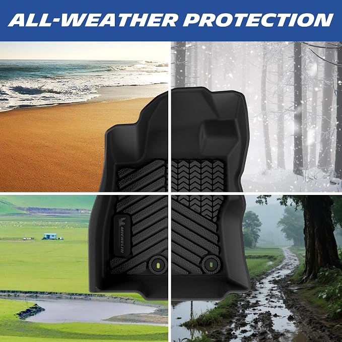 Michelin Vehicle Mats for 2025-2026 Subaru Forester Hybrid (3 Piece) | Not Fit Gas, All-Weather TPE Custom Fit Liner, Premier