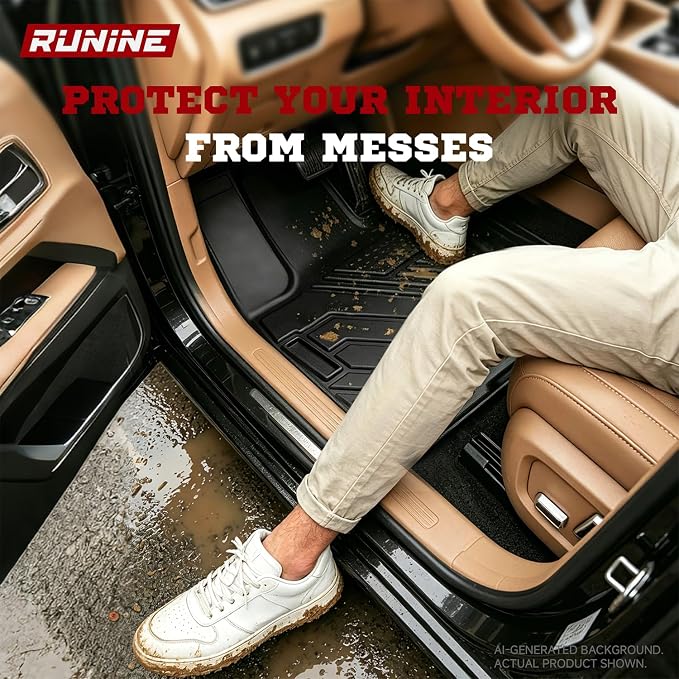 Floor Mats for 2027 Kia Telluride Gas Only (Not for Hybrid) 7&8 Seater TPE Custom Car Floor Mats Full Set Trunk Mat with Backrest Mat All Weather 2027 Kia Telluride Accessories