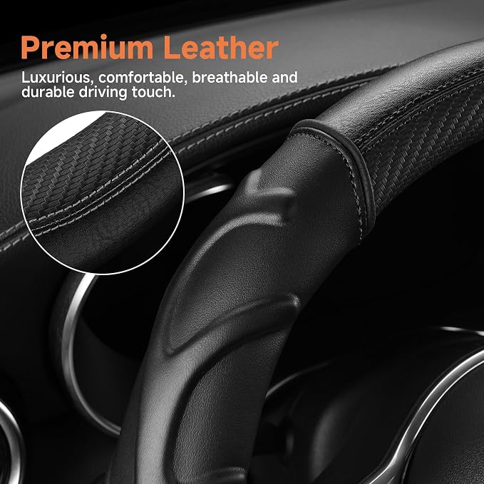 West Llama Car Steering Wheel Cover for Truck, Sporty Anti-Slip, 15.5-16 Inch