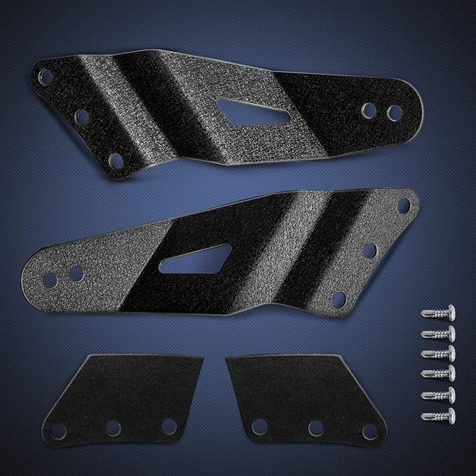 Nilight 90031B 2PCS 52” Curved LED Light Bar Bracket at Upper Windshield Roof Cab for 99-06 Chevy Silverado Suburban Avalanche Tahoe & GMC Yukon Sierra