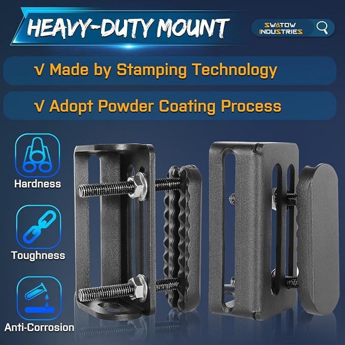 Light Bar Mounting Brackets, SWATOW INDUSTRIES 6-30 Inch Single/Double Row LED Light Bar Mounts for Front Hidden Behind Grille M6/M8 Side Mount Light Bar Brackets for Truck SUV F-150 Tacoma Ranger GMC