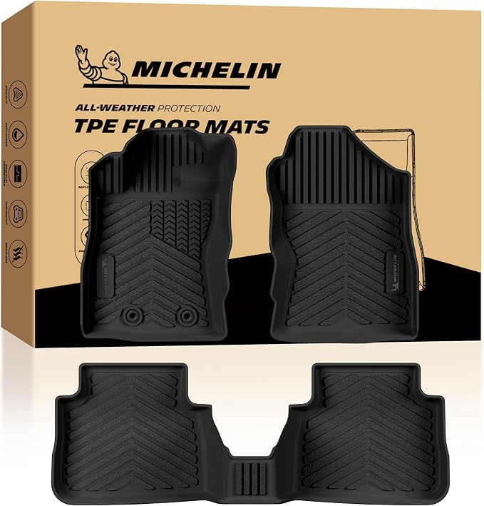 Michelin Vehicle Mats, All-Weather TPE Custom Fit Liner for 2024-2026 Subaru Crosstrek/Subaru Impreza (3 Piece A), Premier