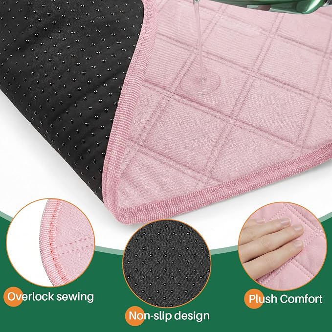2 Pack Waterproof Chair Pads for Incontinence - Waterproof Seat Protector Pads 22" X 21", Resuable Washable Non-Slip Absorbent Chair Seat - Absorbent for Bed, Seat, Car, Wheelchair & Recliner（Pink）