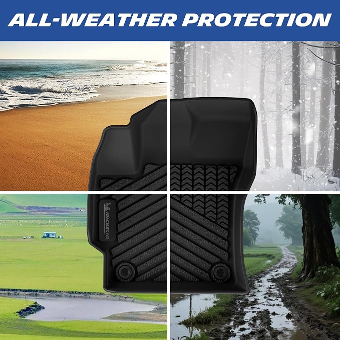 Michelin Vehicle Mats, All-Weather TPE Custom Fit Liner for 2020-2026 Toyota Corolla Sedan (3 Piece), Not for Cross & Hatchback & AWD, Premier