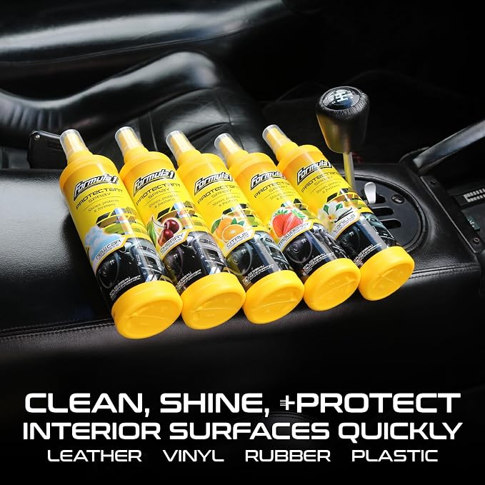 Formula 1 Interior Detailing Protectant Spray, Car Interior Cleaner with Lasting Citrus Fragrance and UV Protection, Safe for Vinyl, Rubber, Plastic, & Dashboard - 10oz